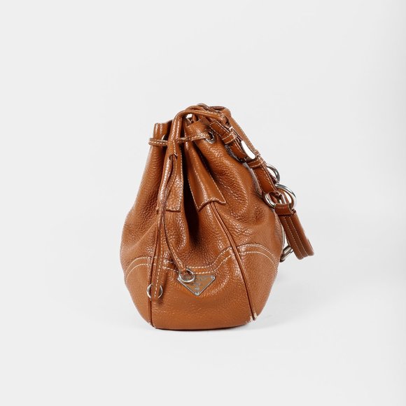 Prada Leather Buckle Hobo Bag - Picture 3 of 11